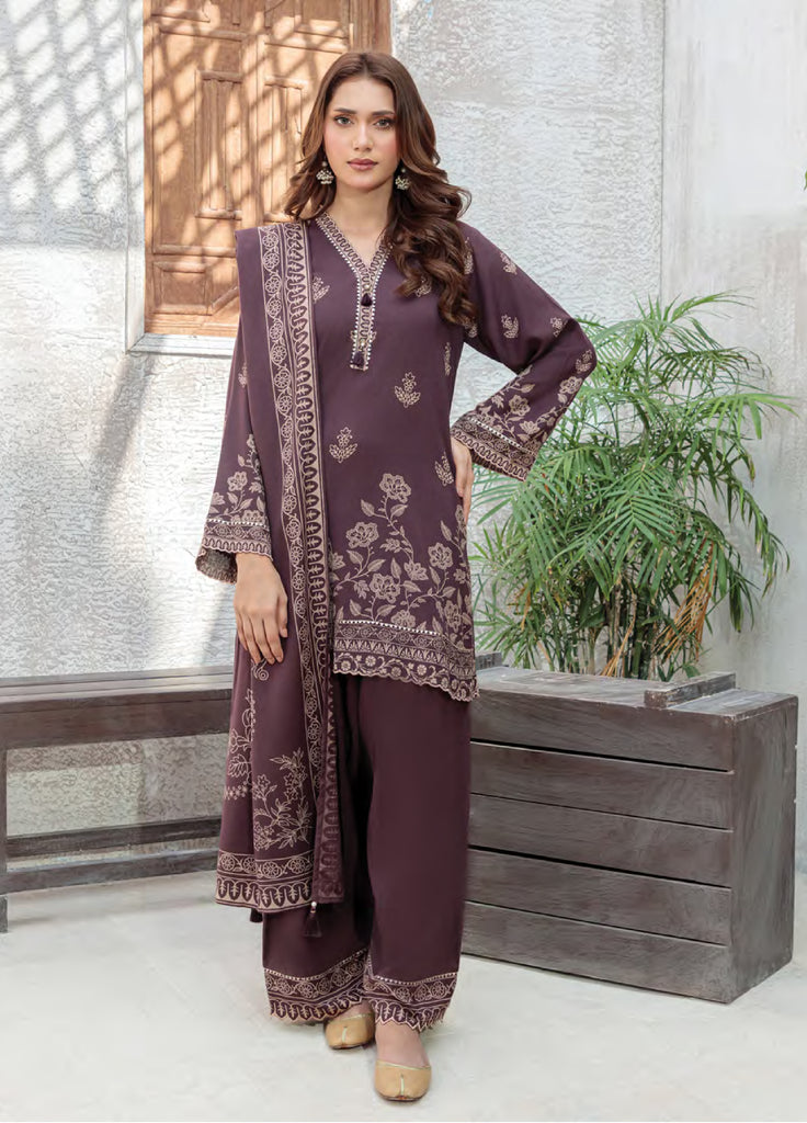 Lakhany Printed Pashmina Suits Unstitched 3 Piece