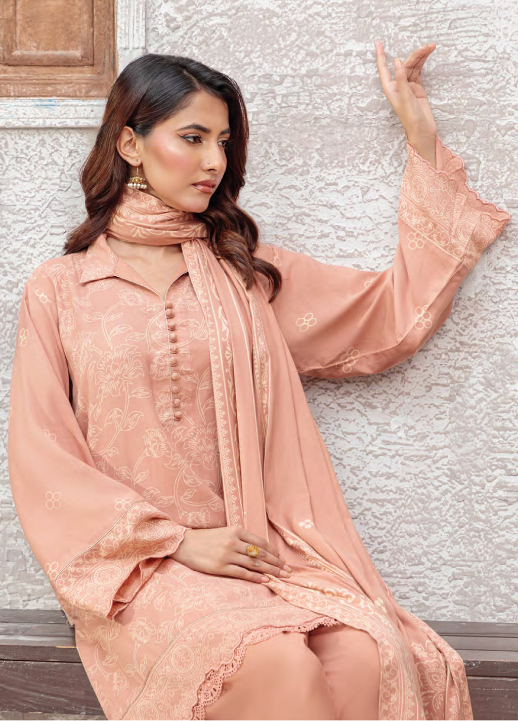 Lakhany Printed Pashmina Suits Stitched 3 Piece