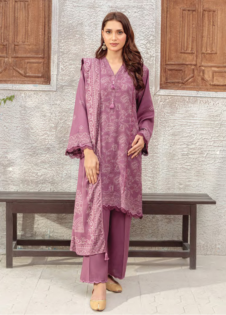 Lakhany Printed Pashmina Suits Stitched 3 Piece LSM25LP LG-RK-0091-C - Winter Collection