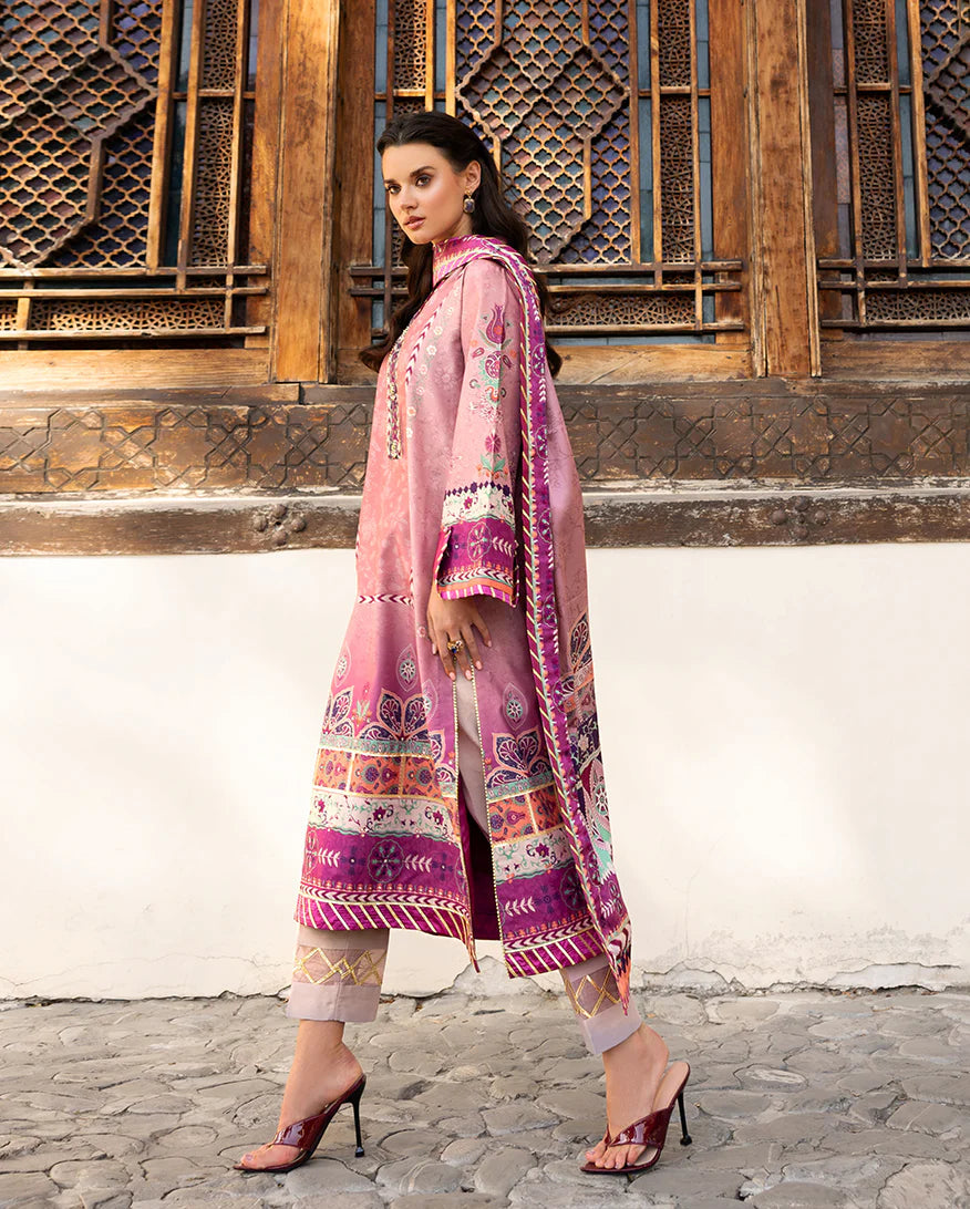 Mushq Hemline Echoes Of Serneity Stitched Festive Raw Silk