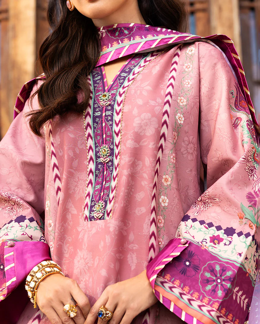 Mushq Hemline Echoes Of Serneity Stitched Festive Raw Silk