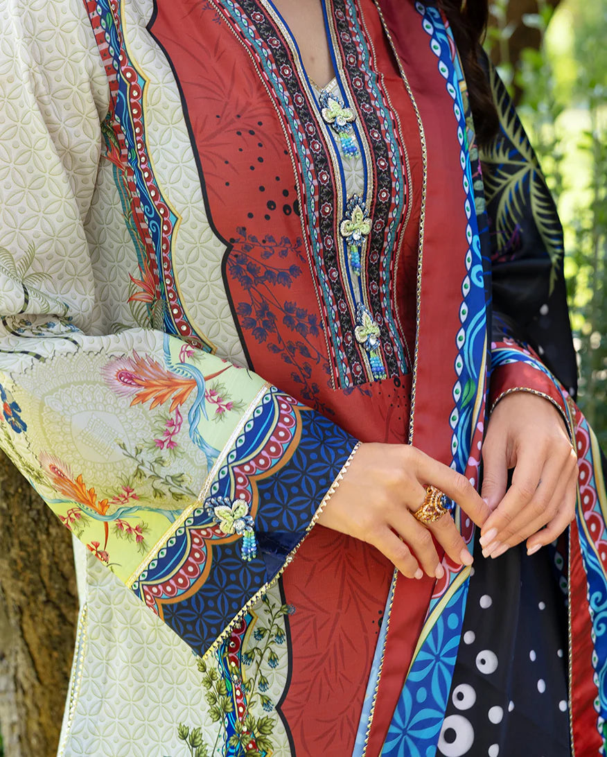 Mushq Hemline Echoes Of Serneity Stitched