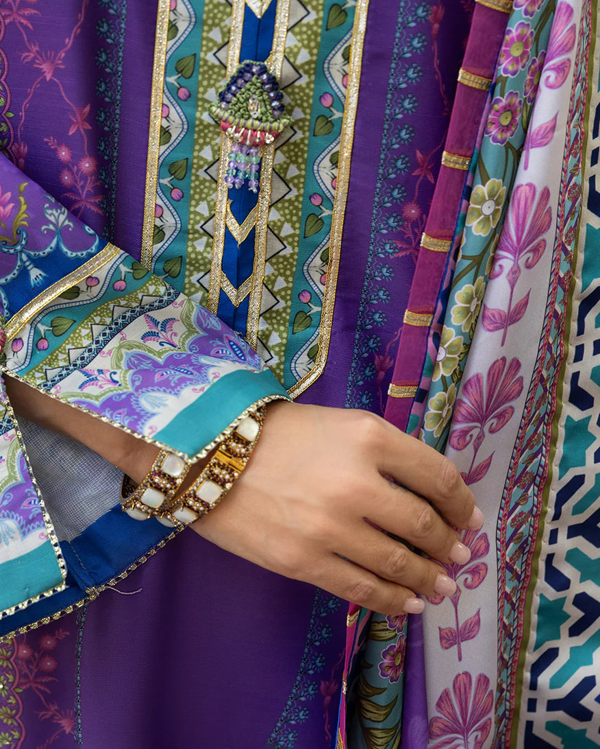 Mushq Hemline Echoes Of Serneity Stitched