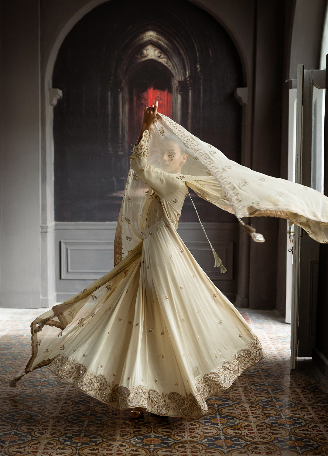 Elara by Mavie Women Pret Shamose Silk Noore