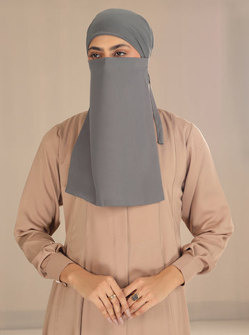 HALF NIQAB WITH TIES