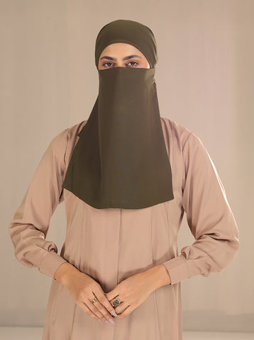 HALF NIQAB WITH TIES