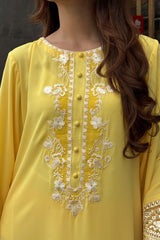 Sunshine Yellow 2-Piece Kurti Set – Radiant Elegance & Everyday Grace
