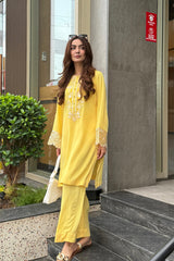 Sunshine Yellow 2-Piece Kurti Set – Radiant Elegance & Everyday Grace