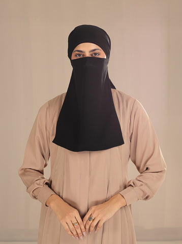 HALF NIQAB WITH TIES