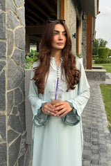 Sage Green Ocean 2-Piece Kurti Set – Subtle Elegance & Graceful Style