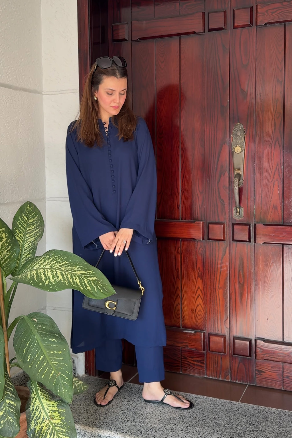 Elegant Midnight Blue 2-Piece Kurti Set – Timeless Everyday Wear