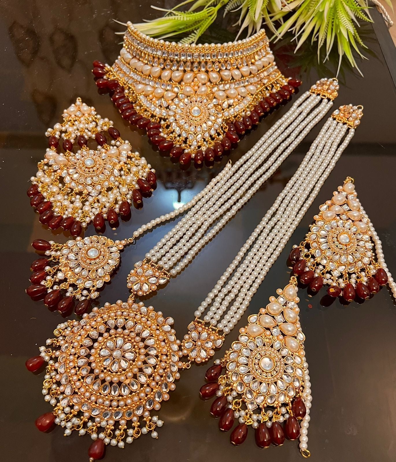 Bridal Sets with Mala and Tikka/Bindiya