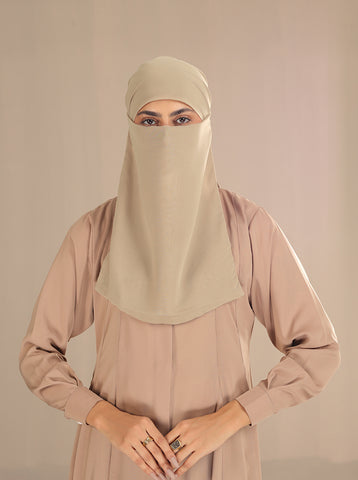 HALF NIQAB WITH TIES