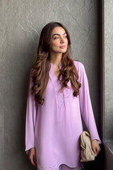 Lavender 2-Piece Kurti Set – Subtle Elegance & Timeless Grace