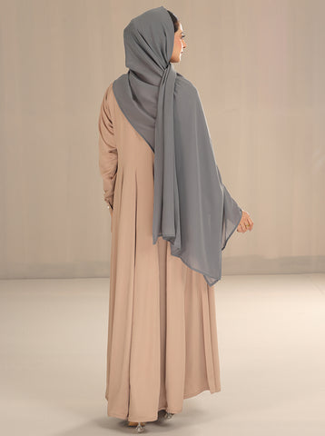 Premium Plain Grey Chiffon Hijab – Lightweight Everyday Essential