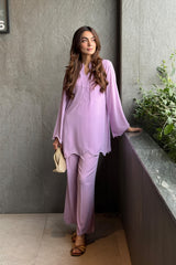 Lavender 2-Piece Kurti Set – Subtle Elegance & Timeless Grace