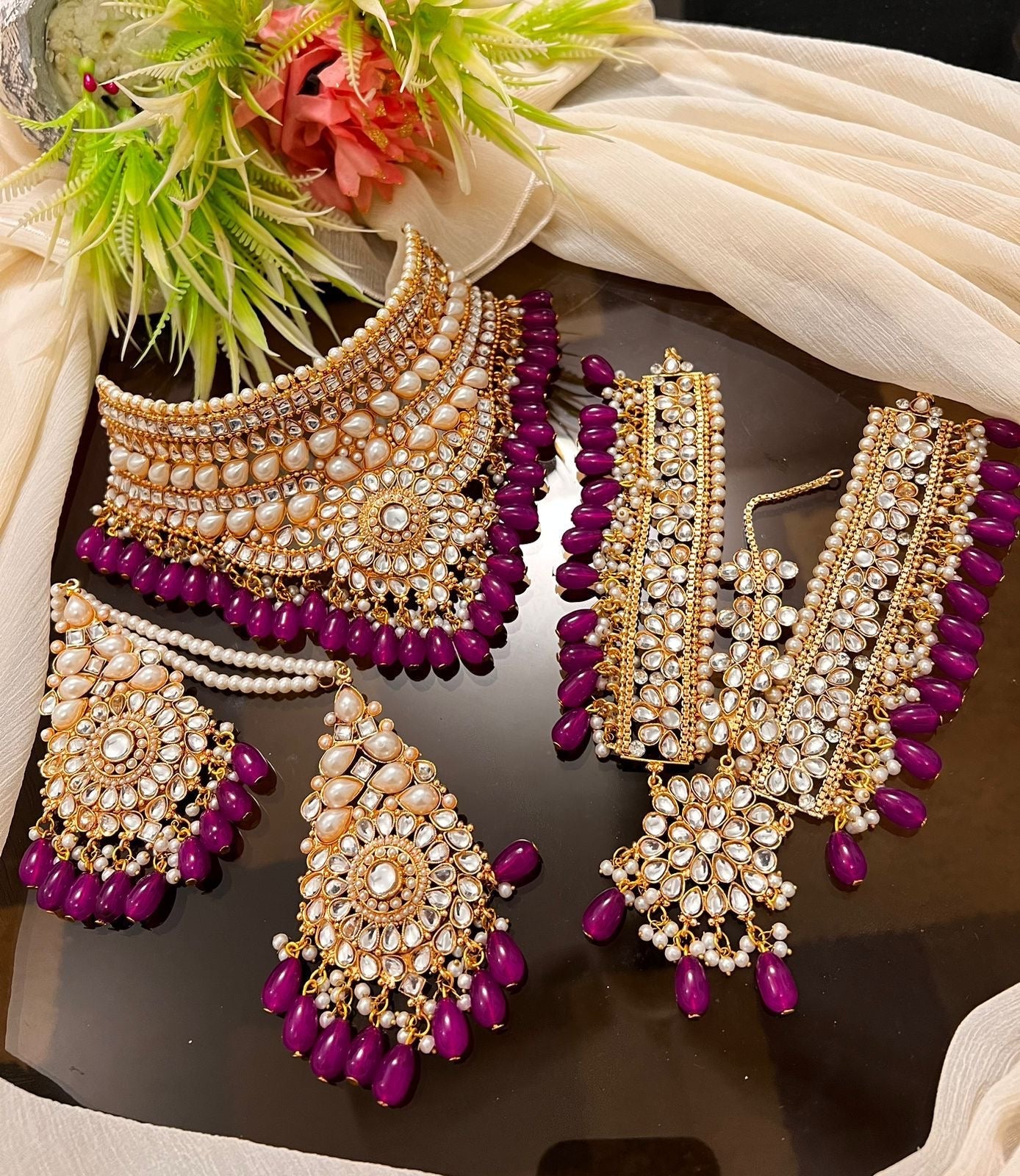 Bridal Sets with Mala and Tikka/Bindiya