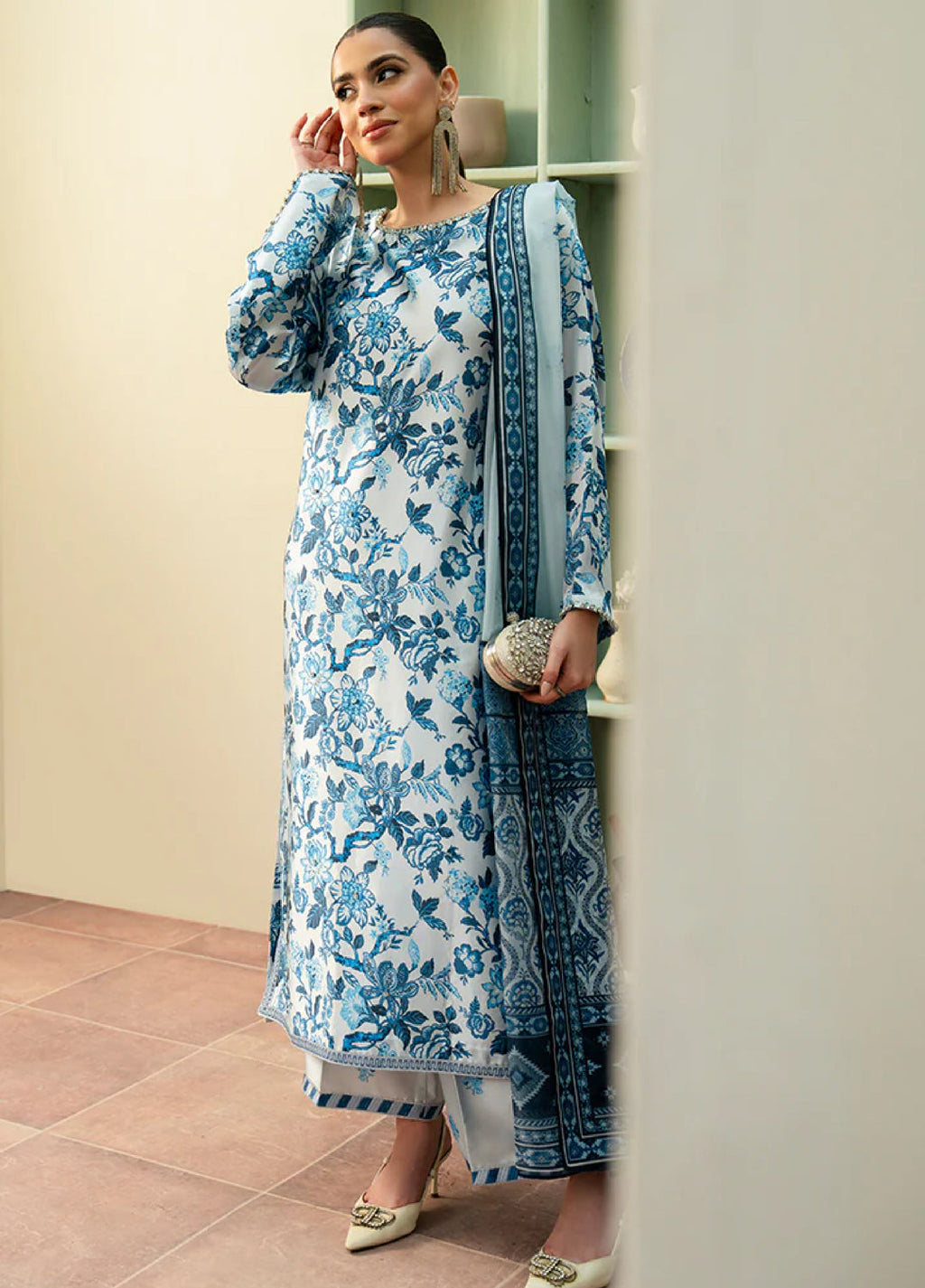 Celeste by Imrozia Pret Embroidered Shamooz Silk 3 Piece