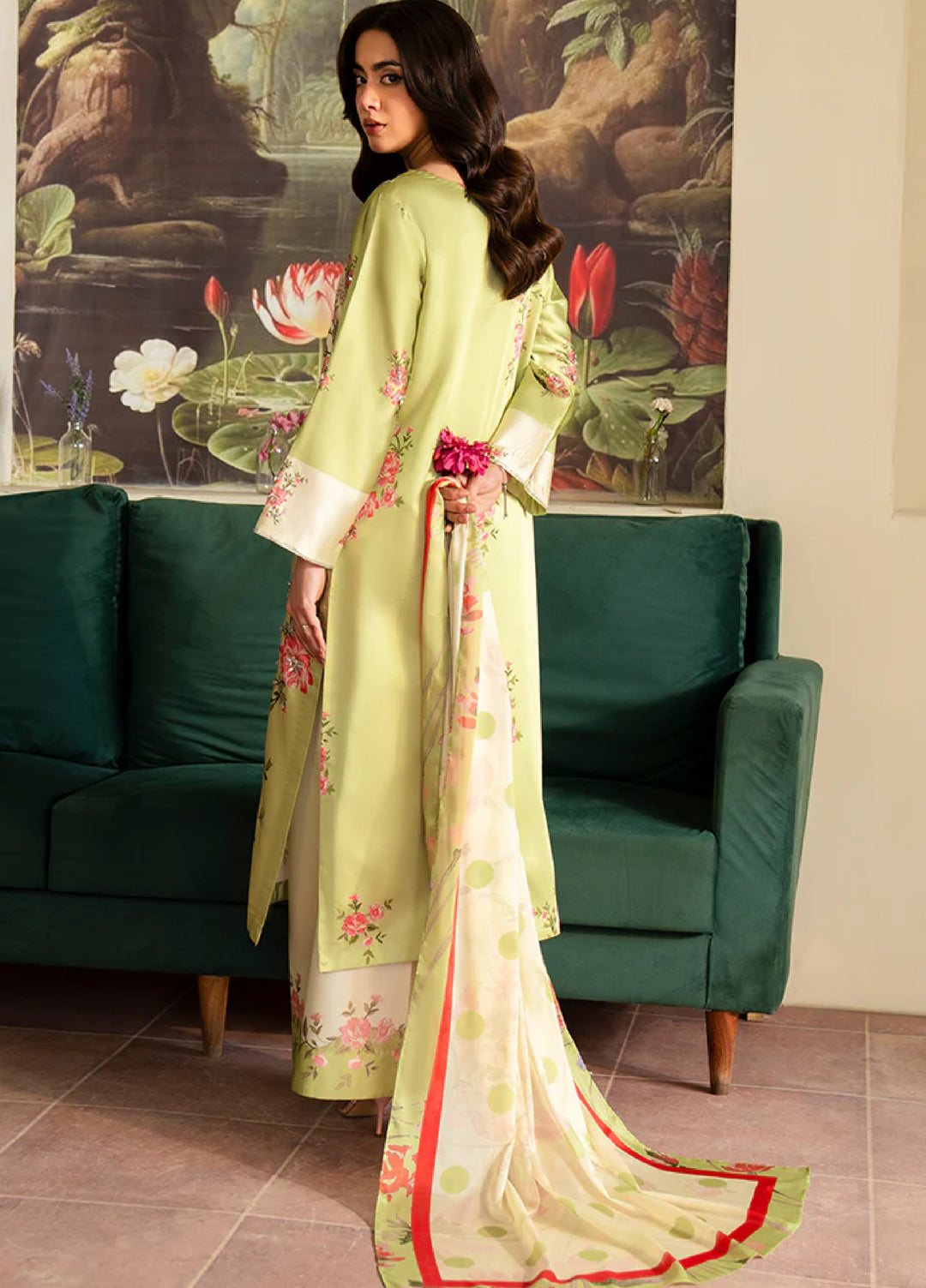 Celeste by Imrozia Pret Hand work Shamooz Silk 3 Piece