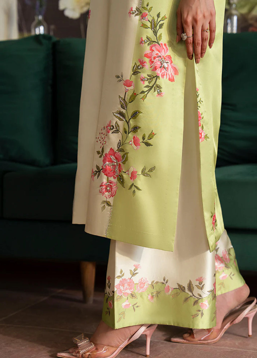 Celeste by Imrozia Pret Hand work Shamooz Silk 3 Piece