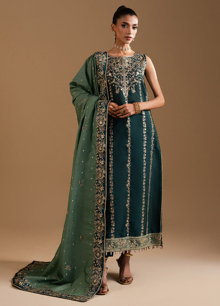 Afsanay by Zariya Luxury Embroidered Stitched Chiffon 3 Piece Suits ZRY25LF D1 ZB50038