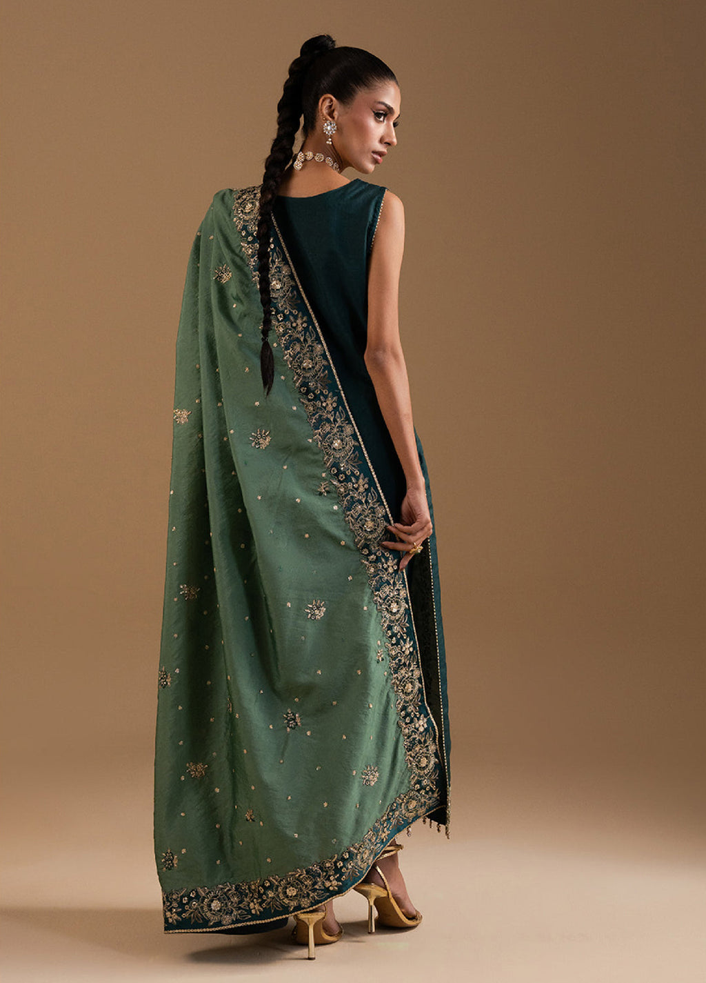 Afsanay by Zariya Luxury Embroidered Stitched Chiffon 3 Piece Suits ZRY25LF D1 ZB50038