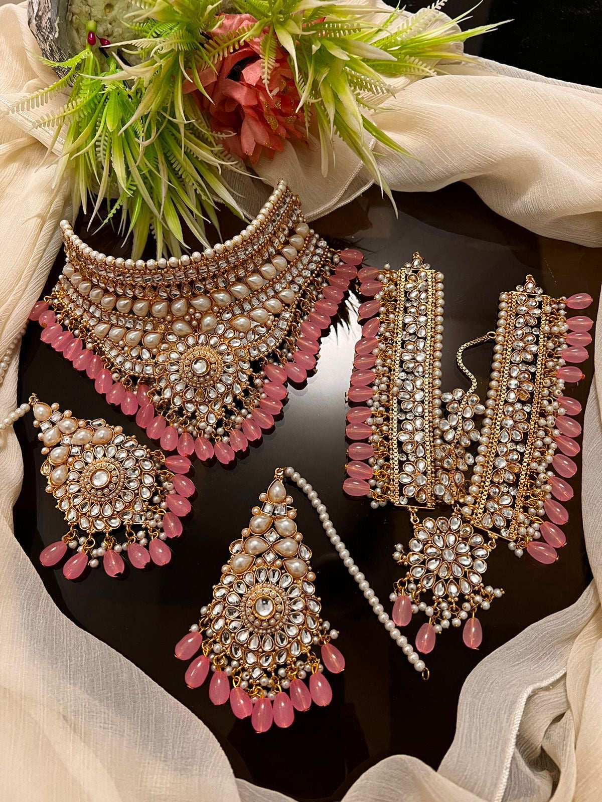 Bridal Sets with Mala and Tikka/Bindiya