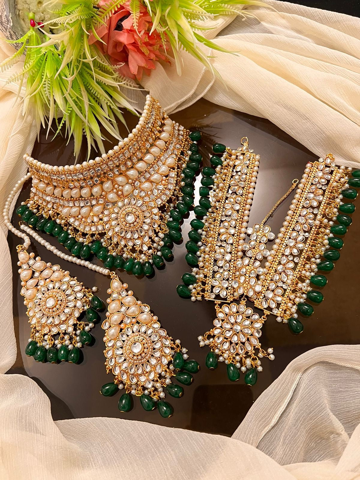 Bridal Sets with Mala and Tikka/Bindiya