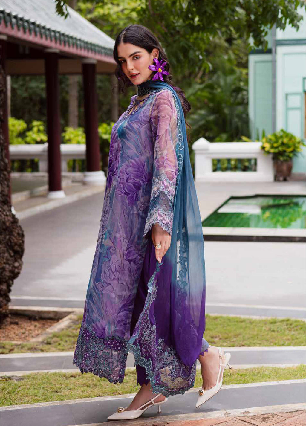 Ballerina by Nureh Stitched Embroidered