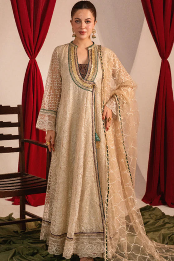 Zaaviay Beige Bloom Chikankari Suits Pret 3 Piece
