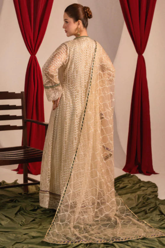 Zaaviay Beige Bloom Chikankari Suits Pret 3 Piece