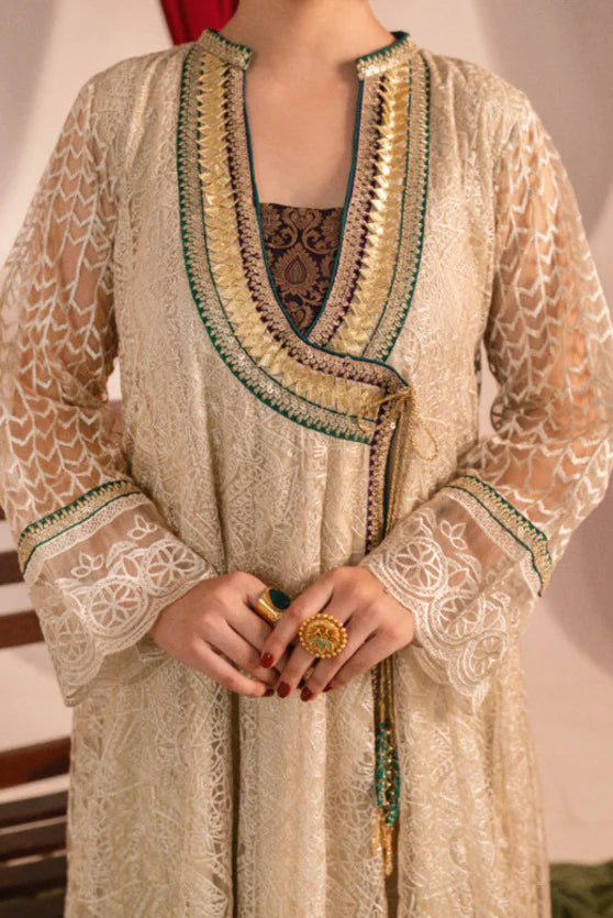 Zaaviay Beige Bloom Chikankari Suits Pret 3 Piece