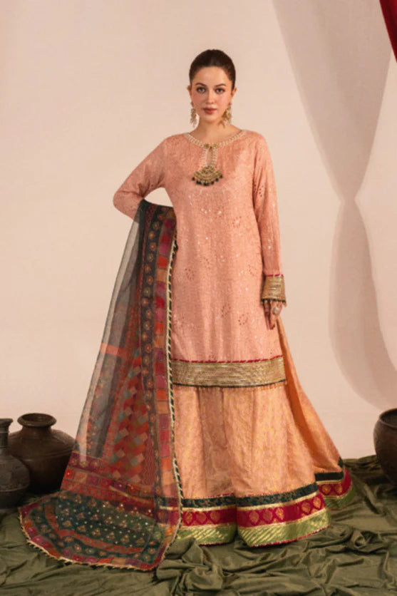 Zaaviay Blush Glow Embroidered Suits 3 Piece