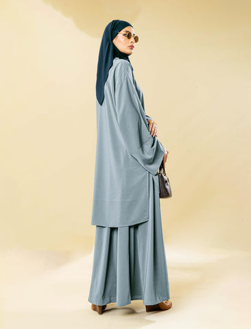 CO-ORD SET– ICE BLUE Abaya