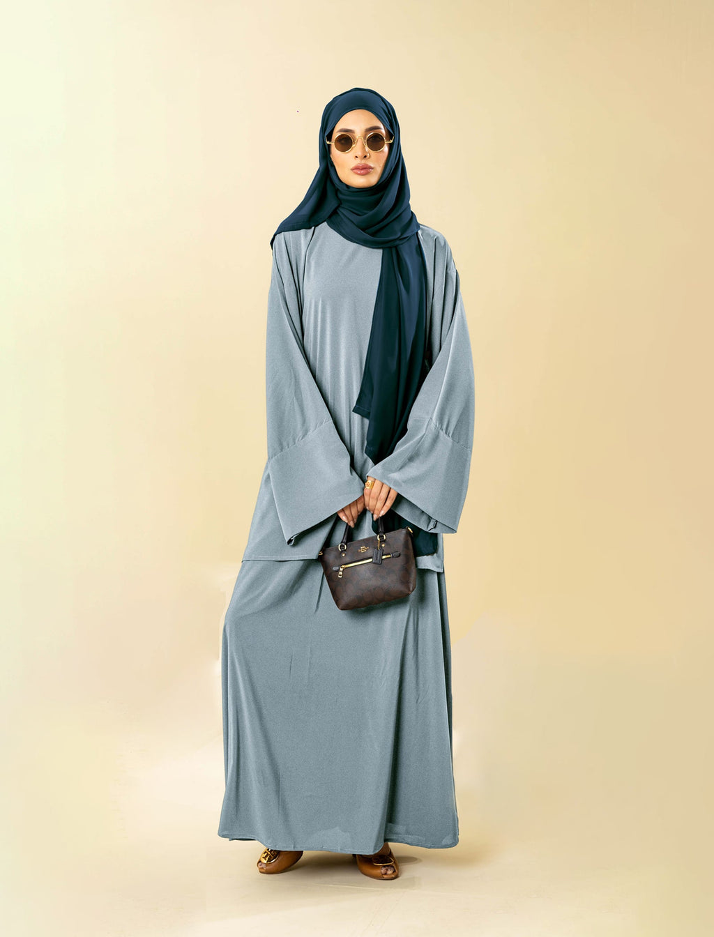 CO-ORD SET– ICE BLUE Abaya