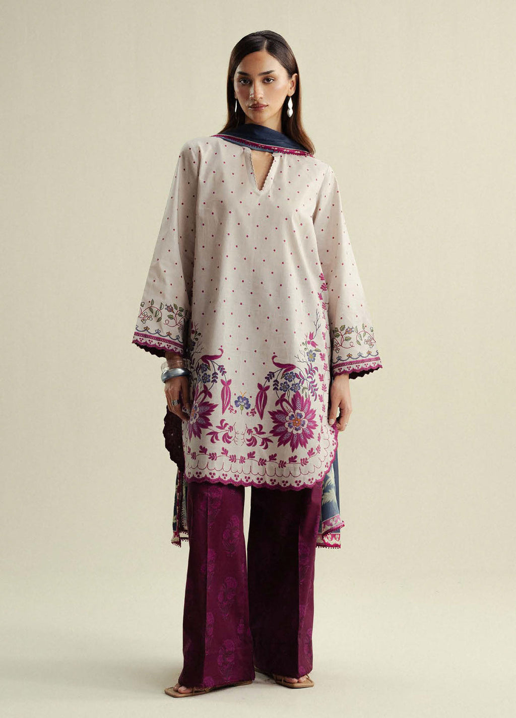 Printed Slub Cotton Suits Stitched 3 Piece