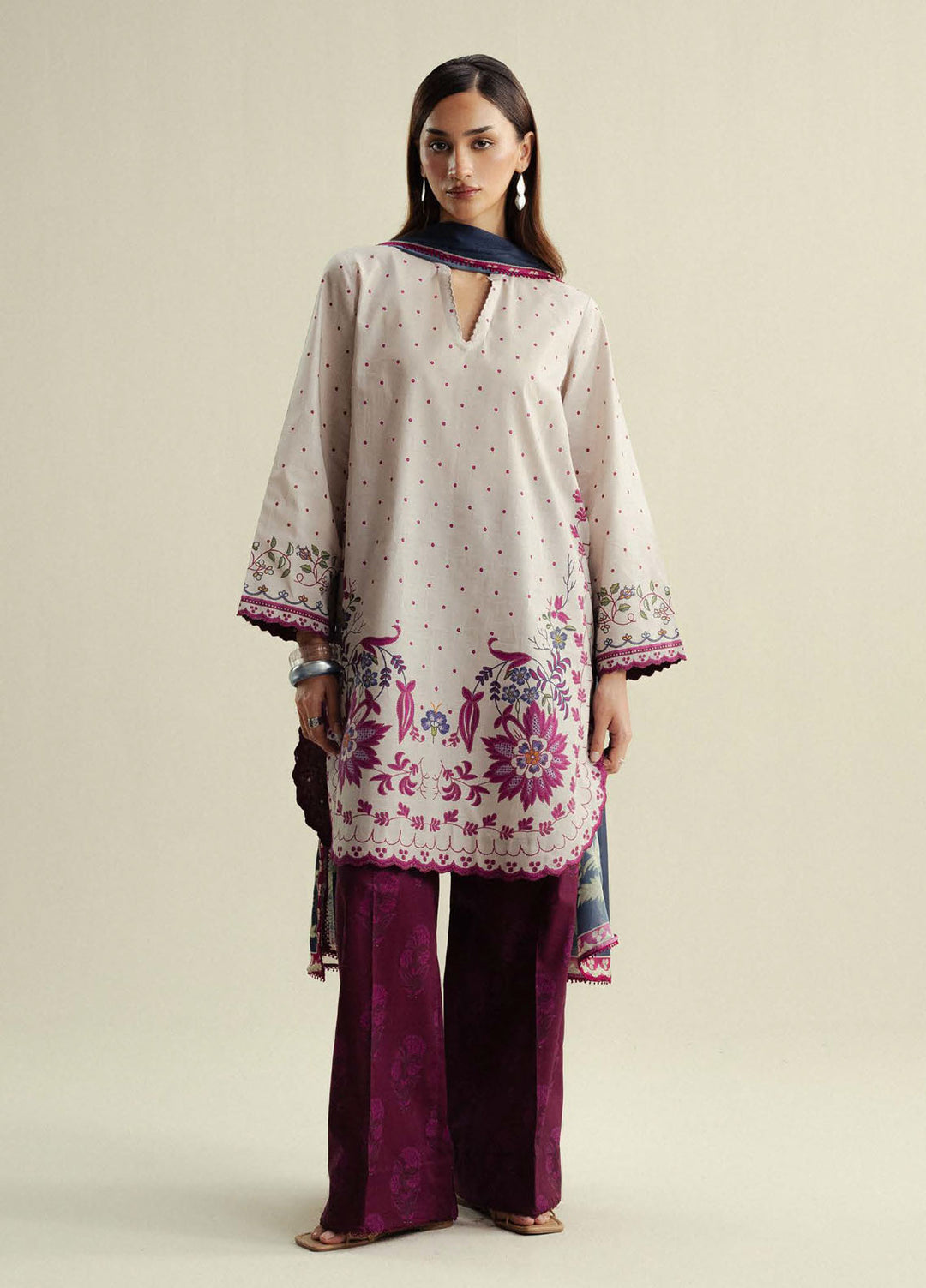 Printed Slub Cotton Suits Stitched 3 Piece