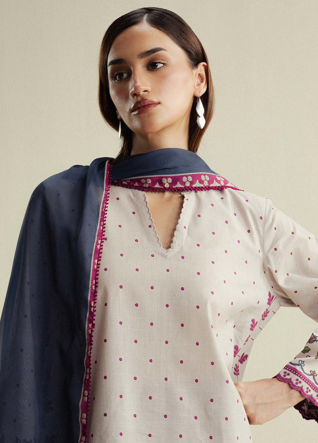 Printed Slub Cotton Suits Stitched 3 Piece