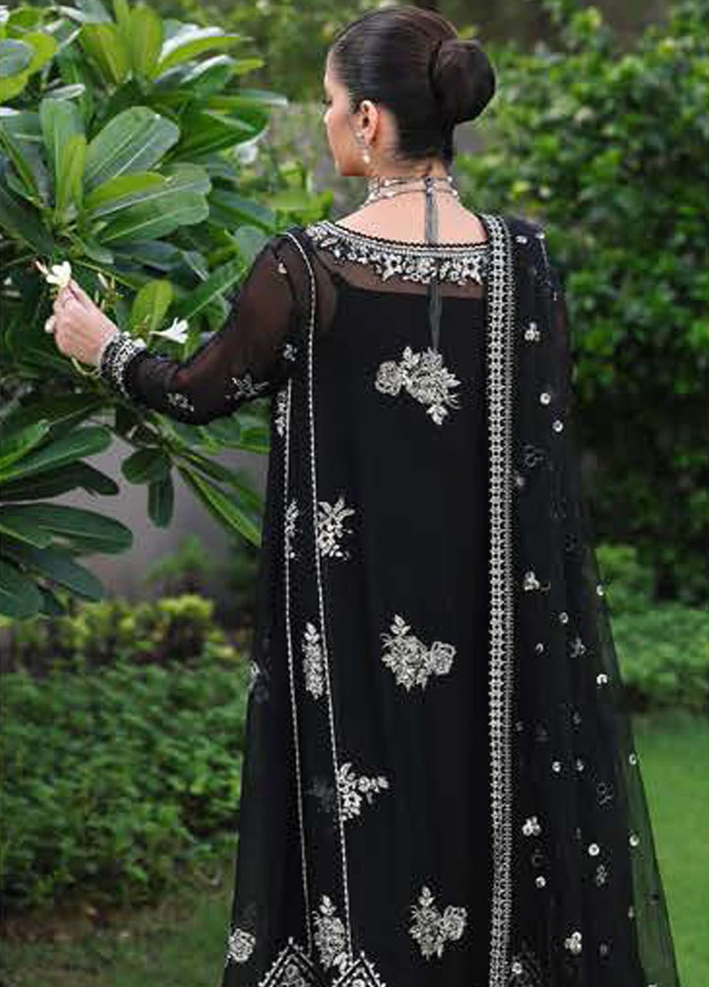 Roheenaz Embroidered Chiffon Suits Stitched 4 Piece