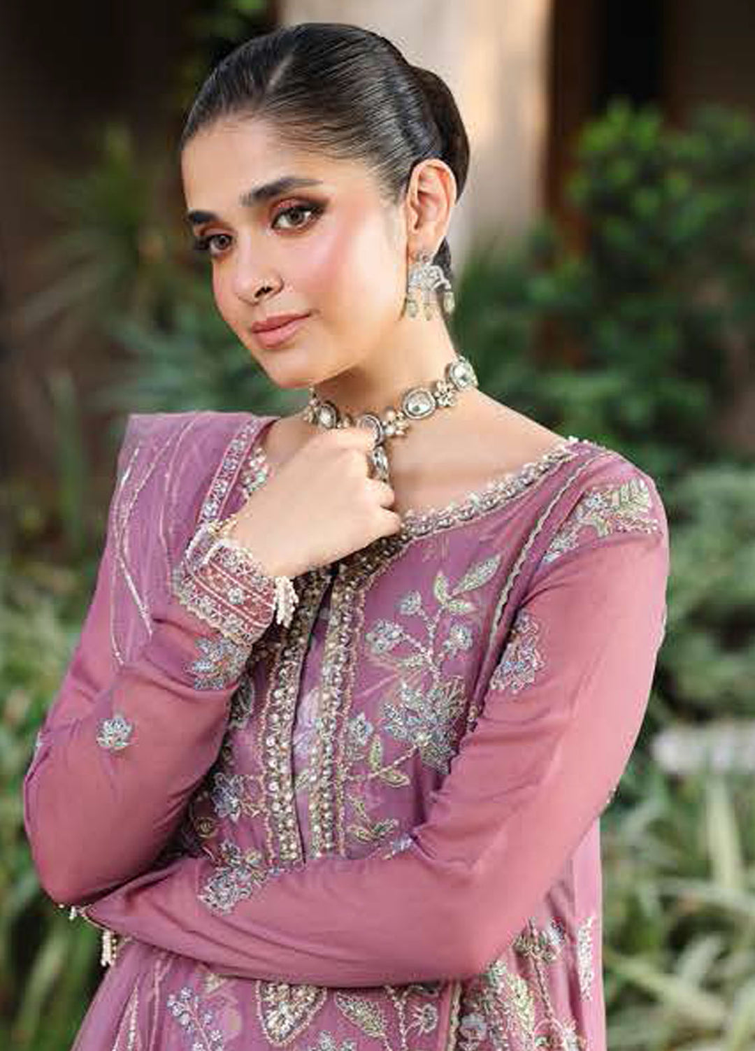 Roheenaz Embroidered Chiffon Suits Stitched 4 Piece