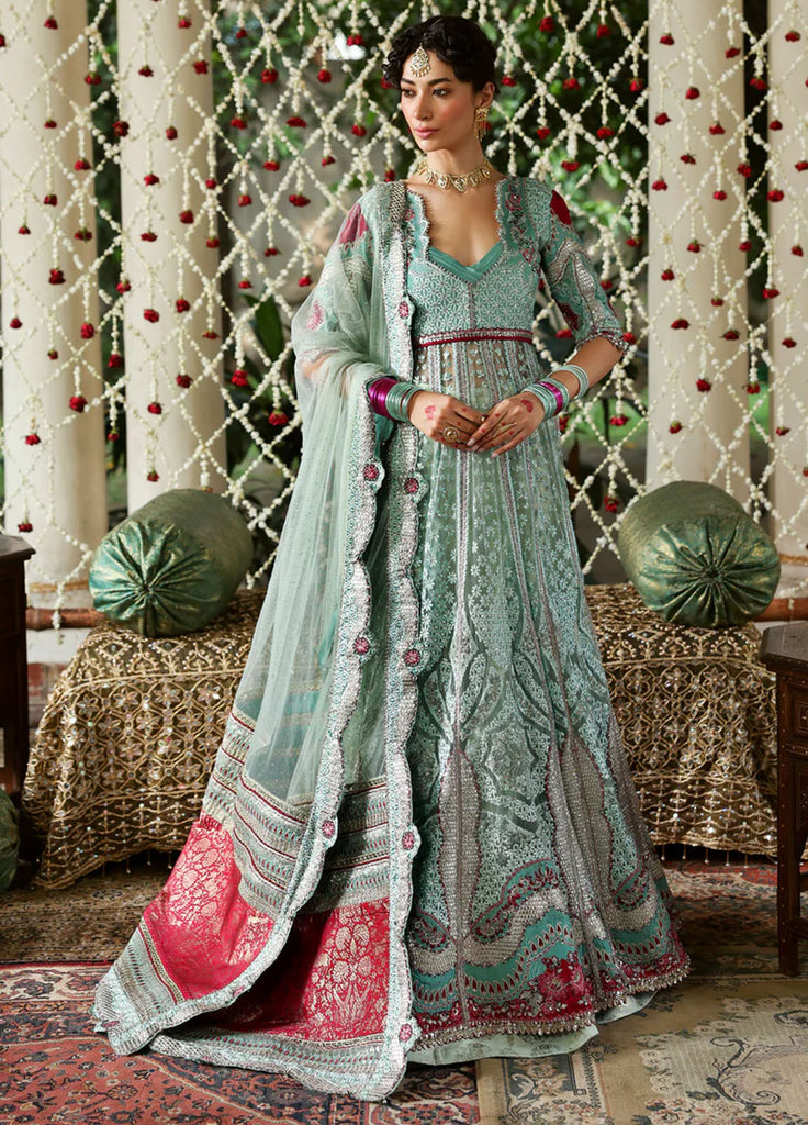 Afrozeh Embroidered Raw Silk Suits 3 Piece