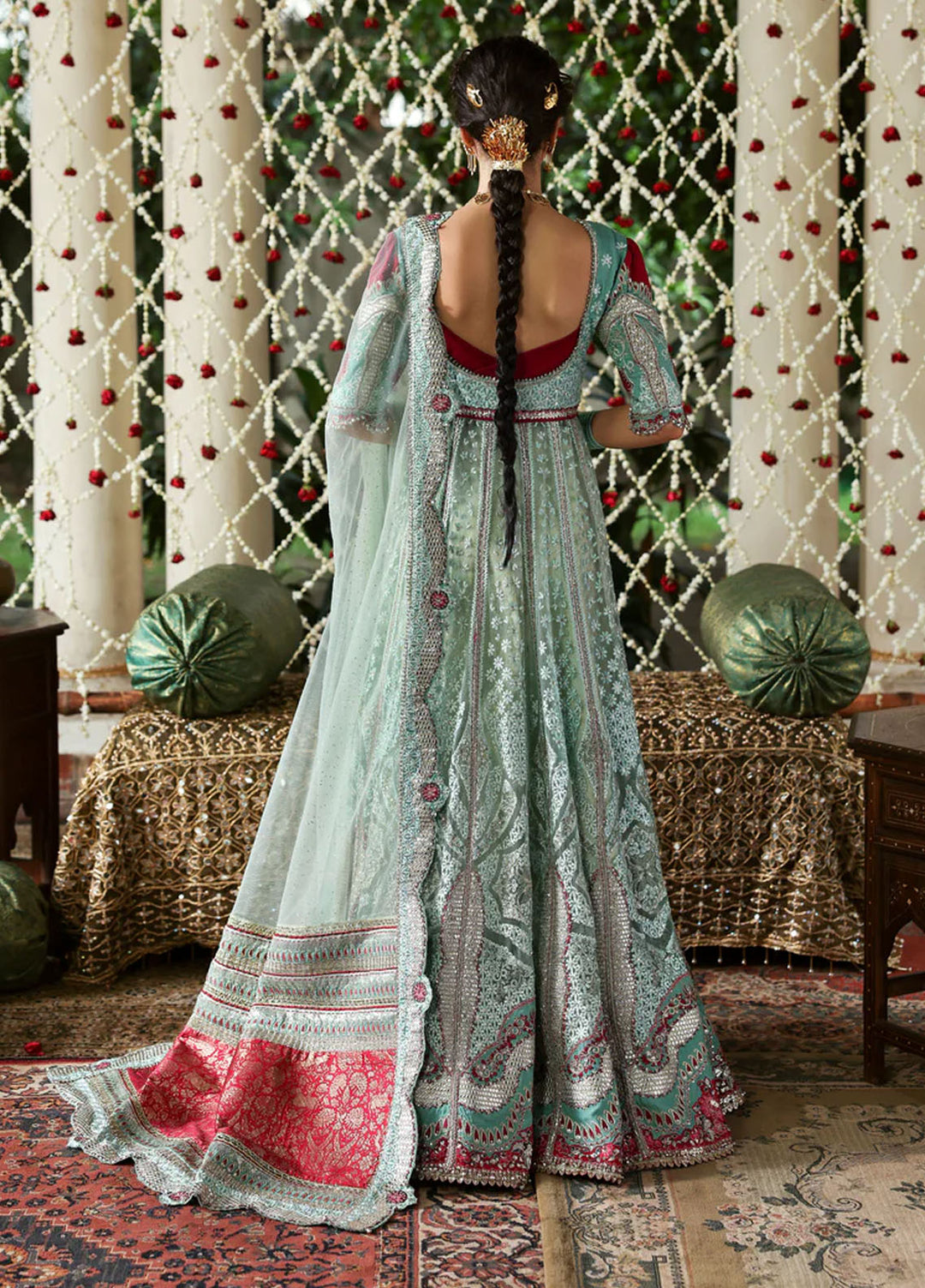 Afrozeh Embroidered Raw Silk Suits 3 Piece
