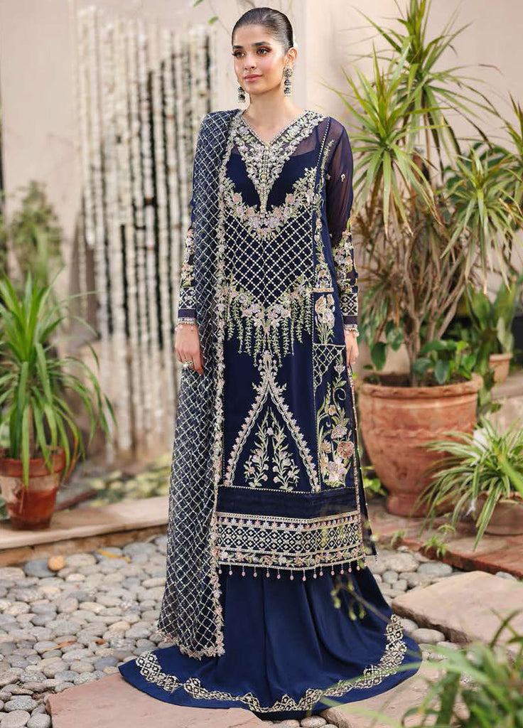 Roheenaz Embroidered Chiffon Suits Stitched 4 Piece