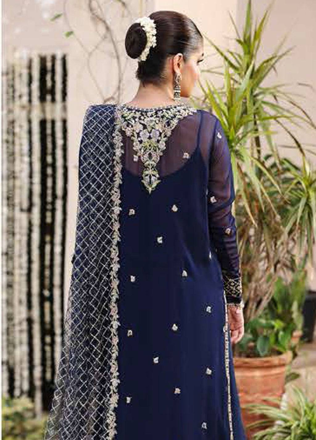 Roheenaz Embroidered Chiffon Suits Stitched 4 Piece