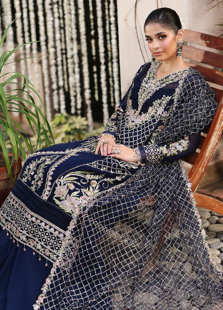 Roheenaz Embroidered Chiffon Suits Stitched 4 Piece