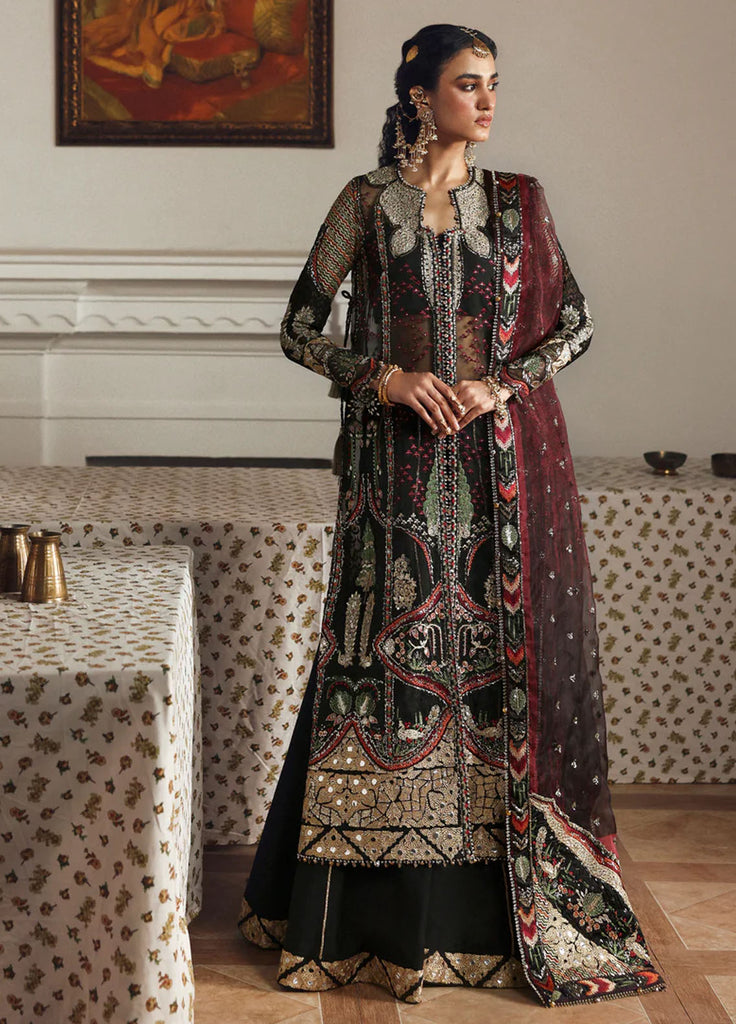 Afrozeh Embroidered Organza Suits Stitched 3 Piece AF25SA D-08 Dhanaк - Wedding Collection