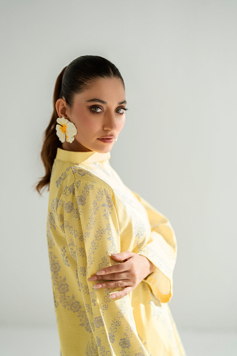 Pastel Yellow 2-Piece Kurti Set – Radiant Summer Elegance