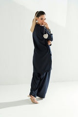 Blue 2-Piece Kurti Set – Delicate Embroidery & Breezy Elegance