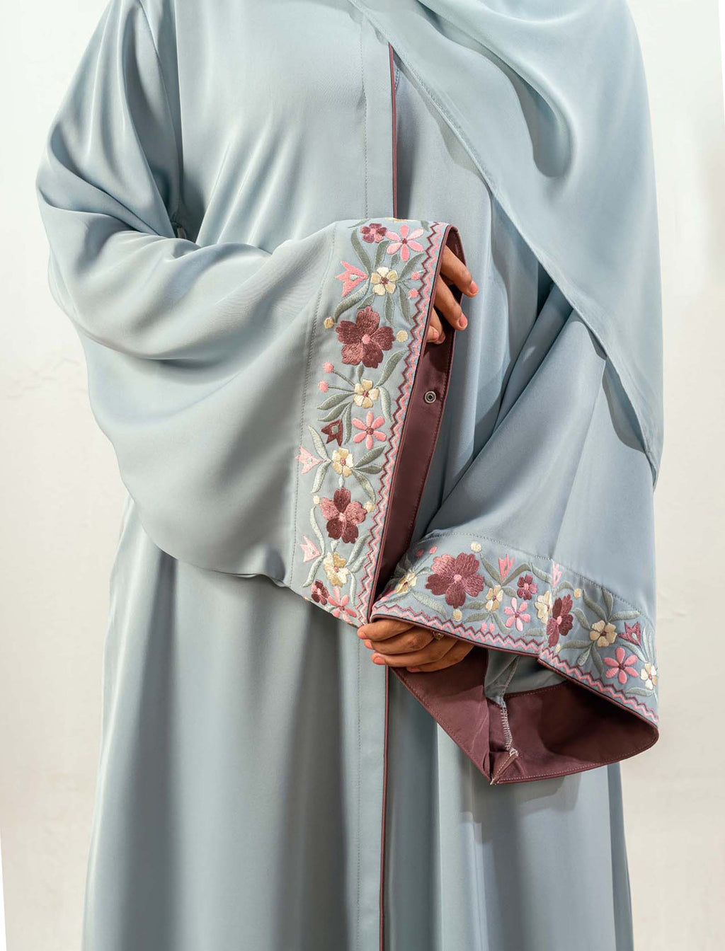 BLOOM ABAYA- ICE  BLUE