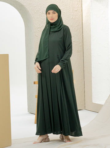 RAMIEL MAXI ABAYA - BOTTLE GREEN